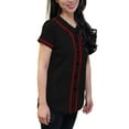 thumbnail image 2 of Lappel Women's Baseball Button Down Jersey College Sports Team Uniforms Hipster Shirts Made in USA, 2 of 4