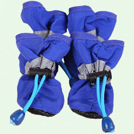Pet Boots No. 4  Breathable Dog Shoes for Small Dogs  Durable Paw Protector  Blue