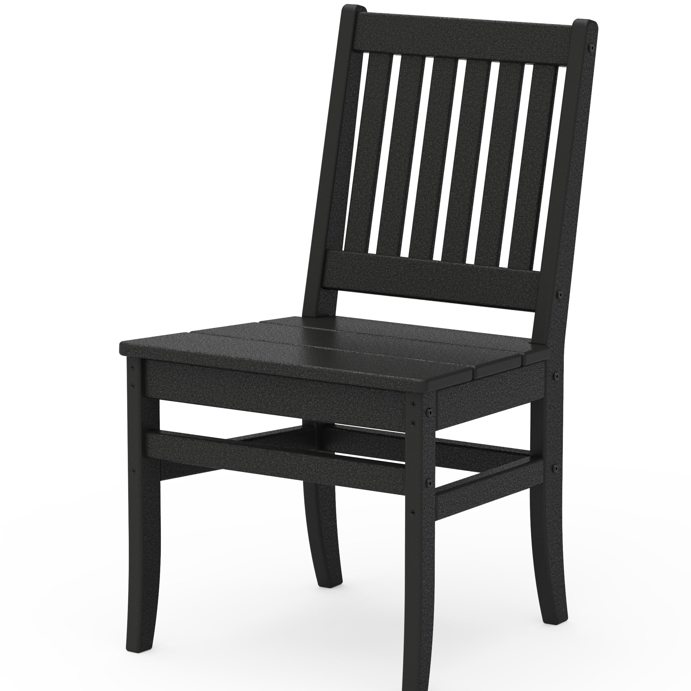 Better Homes & Gardens by POLYWOOD Southlake Outdoor Dining Side Chair (2 Chairs), All-Weather HDPE, Patio Seat, Black