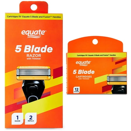 Equate Men s 5-blade Razor Value Bundle 1 Handle plus 14 blade refills