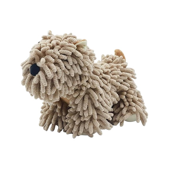 Chenille Hand Towel - Cute Cartoon Dog Plush Fuzzy Ball Hand Towel, Super Absorbent Hanging Kitchen & Bathroom Towels for Kids, Soft Hand Drying Puff for Bath, Washstand