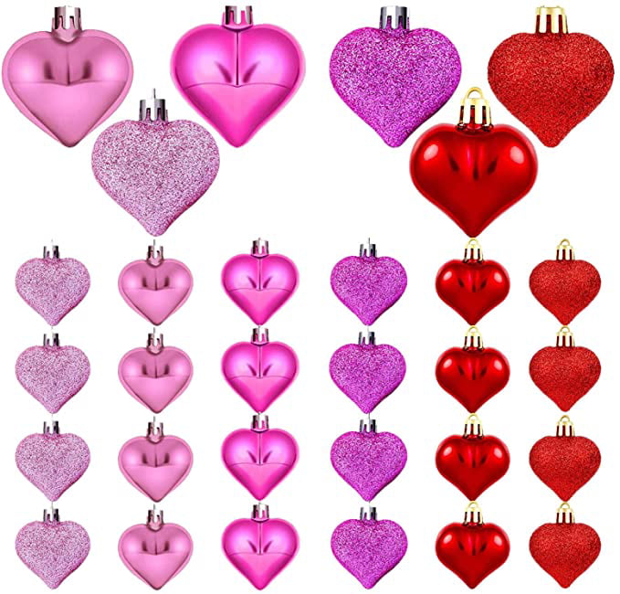Pink Boho Rustic Heart Ornament Christmas Homewares Shabby Chic Valentine's Day Galentine Vintage Door Hanger Decor Pincushion Gift