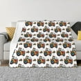 thumbnail image 1 of Fotbe Cartoon Tractor Manta de Franela con Estampado, Manta Ultrasuave para Cama, Sofá, Auto, Hipoalergénica y Antibolitas-60"x50", 1 of 6