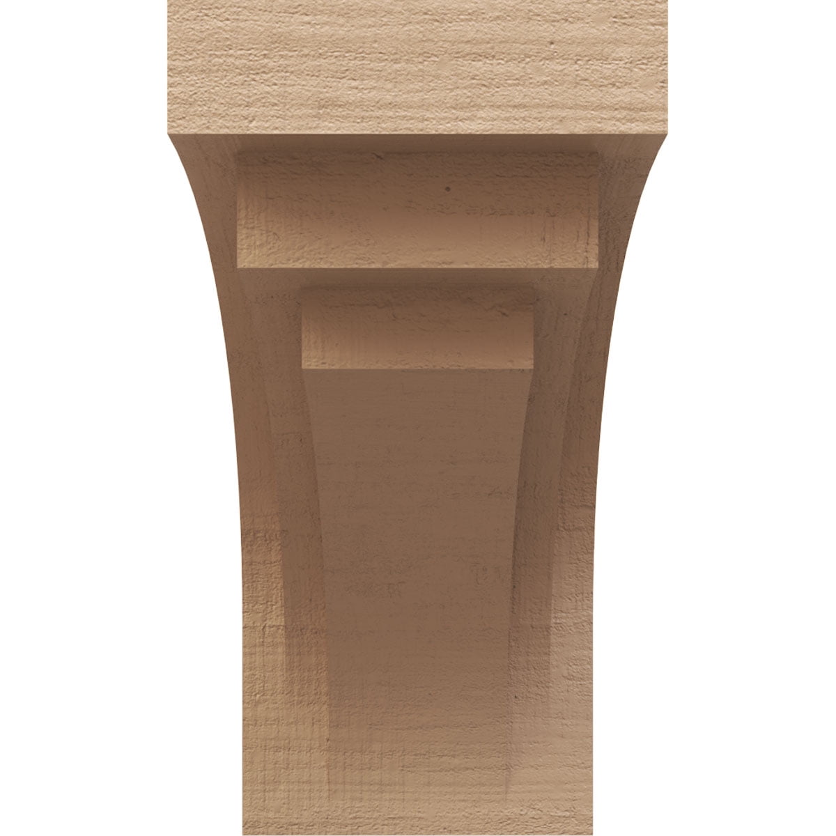 8"W x 16"D x 16"H Classic Rockford Rough Cedar Woodgrain TimberThane Corbel, Primed Tan