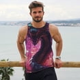 thumbnail image 6 of Gukieu Neon Futuristic Dragon Print Men's Quick Dry Fitness Vest, Round Neck Sleeveless Fitness Bodybuilding Top-X-Large, 6 of 7