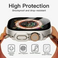 thumbnail image 6 of JETech Case with Screen Protector Compatible with Apple Watch Ultra 2/1 49mm, Overall Protective Cover, Built-in Tempered Glass Film High Sensitivity, 2 Pack (Starlight), 6 of 6