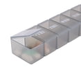 thumbnail image 2 of Unique Bargains 1 Pc 7 Grids Single Row Pill Case Waterproof for Travel Clear Gray, 2 of 6