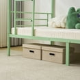 thumbnail image 5 of Ktaxon Metal Twin over Twin Bunk Bed with Ladder and Guardrails, Green, 5 of 8