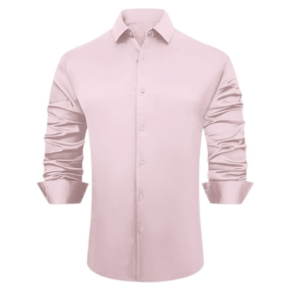 Men Dress Shirts Slim Fit Casual Button Down Shirt Long Short Sleeve Comfortable Stylish Wear Formal Business Attire Mens Casual Crew Neck Basic Tees