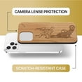thumbnail image 6 of Case Yard Wooden Case Outside Soft TPU Silicone Slim Fit Shockproof Wood Phone Cover for Girls Boys Men and Women Supports Wireless Charging Stick to Your Guns Design case for iPhone-11-Pro-Max, 6 of 7