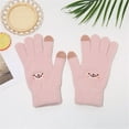 thumbnail image 2 of HAming Womens Knit Gloves Cute Print Touchscreen Soft Comfy Elastic Cuff Winter Warm Texting Mitten, 2 of 3