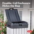 thumbnail image 6 of Keter Rockford 38 Gallon Resin Outdoor Kitchen Trash Can Duotech Garbage Can, Gray, 6 of 17