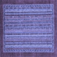 thumbnail image 1 of Ahgly Company Machine Washable Indoor Square Abstract Blue Modern Area Rugs, 3' Square, 1 of 4