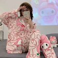 thumbnail image 3 of Pijama Kawaii Sanrio Kuromi Cinnamoroll My Melody para mujer, traje de Casa de manga larga, transpirable, cómodo, primavera y otoño, 3 of 4