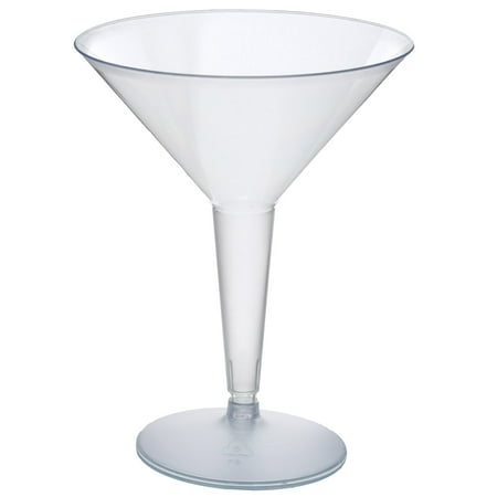 Martini Collection Stemware Efavormart 50 Pcs - Clear 8oz Disposable Plastic Martini Glass - Crystal Collection ()