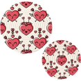 thumbnail image 7 of SKYSONIC Valentines Hearts Pot Holders Trivets, 2 Pcs Heat Resistant Trivets,Pink Roses Cotton Thread Weave Mats for Hot Pads Pans Pot Bowl Teapot for Kitchen Decor, 7 of 7