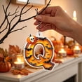 thumbnail image 4 of Halloween Hanging Letter Ornaments with Pumpkin Skull and Bat Design, 3.15 Inch Acrylic A-Z Alphabet Decorations for Tree Window Wall Party Favors, 4 of 8