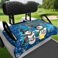 thumbnail image 4 of XYZCANDO Christmas Golfing Snowman 2-Seat Golf Cart Seat Cover - Non-Slip Washable Terry Cloth with 4 Pockets, Universal Fit for EZGO Club Car, 4 of 8