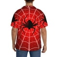 thumbnail image 3 of Yiaed Spider Web1 Print Mens Casual Wrinkle Free Shirts Short Sleeve Button Down Summer Stretch Dress Shirt-X-Large, 3 of 5