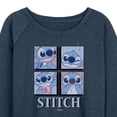 thumbnail image 3 of Disney - Lilo & Stitch - All The Expressions of Stitch - Women's Lightweight French Terry Long Sleeve Shirt, 3 of 5