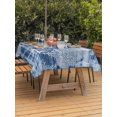 thumbnail image 3 of Outdoor Tablecloth with Umbrella Hole for Patio/Picnic/Party/Camping, Navy Blue Coastal Waterproof Table Cloth Rectangle Table Cover Washable, Nautical Coral Starfish Shell Seahorse Ocean (54"x 80"), 3 of 8