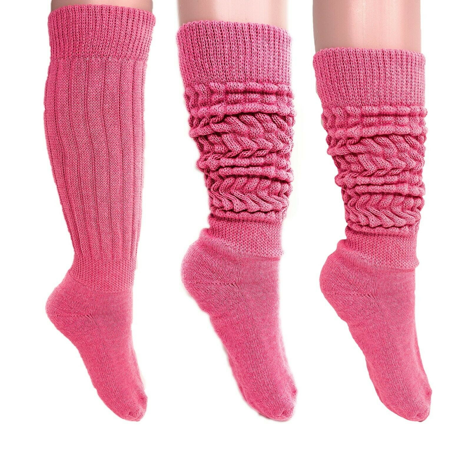 AWS/American Made Womens Heavy Slouch Socks Hot Pink Size 9 to 11 3