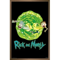 Rick And Morty - Portal Wall Poster, 22.375" x 34", Framed