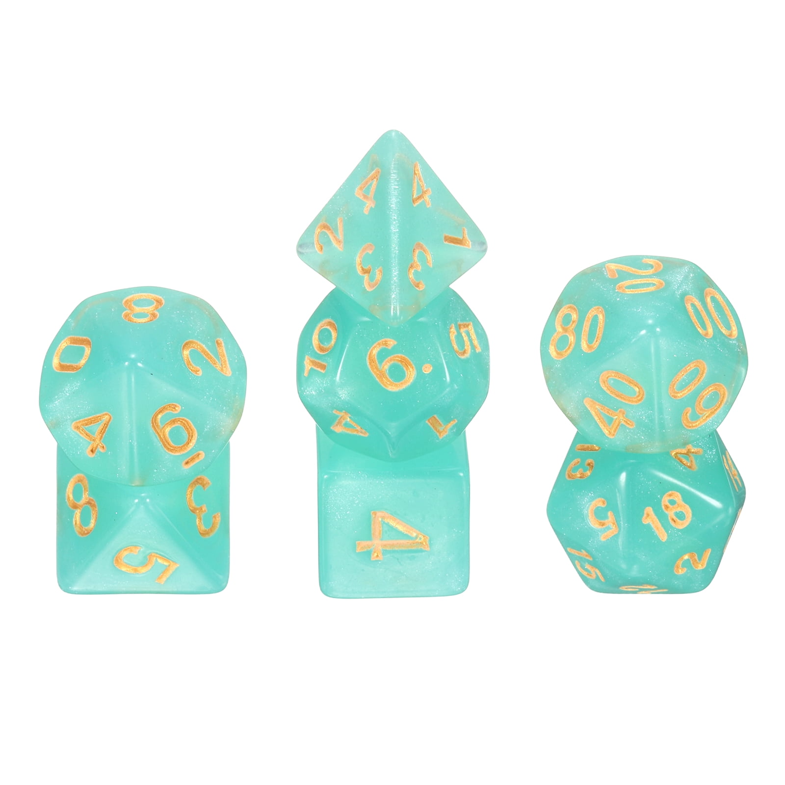 Lot de 20 dés polyédriques en plastique à 10 faces pour décoration d'intérieur, accessoire de jeu pour fête (violet