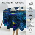 thumbnail image 5 of Peacock Feather Tablecloth Animal Print Retro Round Table Cloth For Banquet Christmas Party Table Cover Cheap Table Decoration, 5 of 6