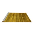 thumbnail image 2 of Ahgly Company Machine Washable Indoor Square Abstract Yellow Modern Area Rugs, 5' Square, 2 of 4