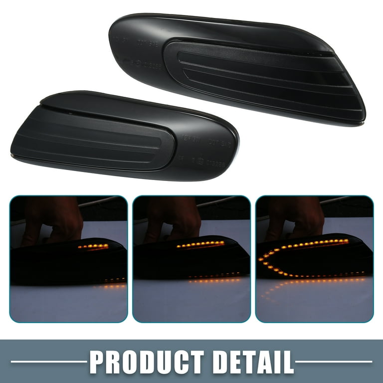 Pod mini ブラック LED Side Marker Light 63137298351 for Mini Cooper S Black