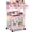 3 Tier-Pink, variant on 3 Tier Rolling Utility Cart with Removable Drawer, Bathroom Storage Organizer with 2 Lockable Wheels, Mobile Shelving Unit for Kitchen, Office, Snack, Craft, Makeup, Baby Essentials, White