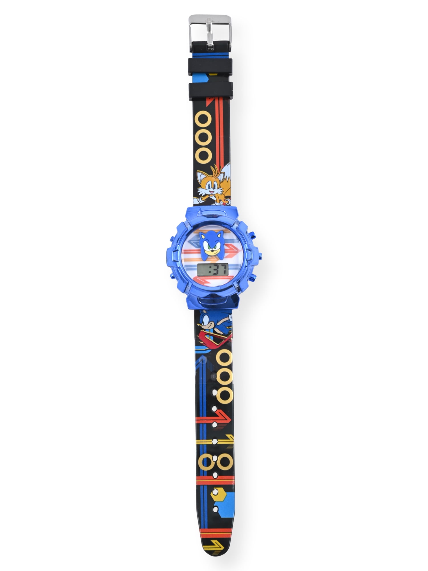 SEGA Sonic The Hedgehog Light-up Molded Dial LCD Watch with
