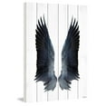 thumbnail image 2 of Parvez Michel Inc Parvez Taj - Black Wings Painting Print on White Wood, 2 of 5
