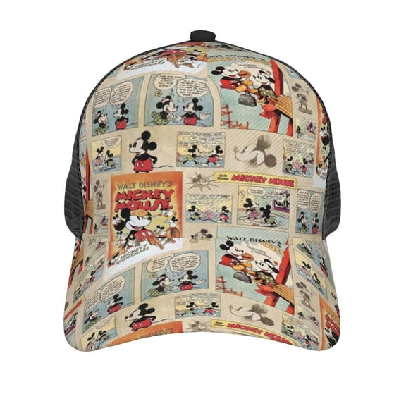 Cartoon Baseball Caps Casual Fishing Sun Hat Mesh Back Adjustable For Men Women
