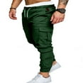 thumbnail image 3 of Men‘s Cargo Pants Slim Fit Sweatpants Jogger Drawstring Elastic Outdoor Trousers with Pockets, 3 of 6