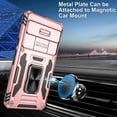 thumbnail image 4 of Pixel 7 case, Google Pixel 7 Case with Slide Camera Cover and HD Screen Protector, Shockproof Google Pixel 7 Phone Case with 360° Magnetic Ring Holder Kickstand Case for Google Pixel 7 Rose Gold, 4 of 12
