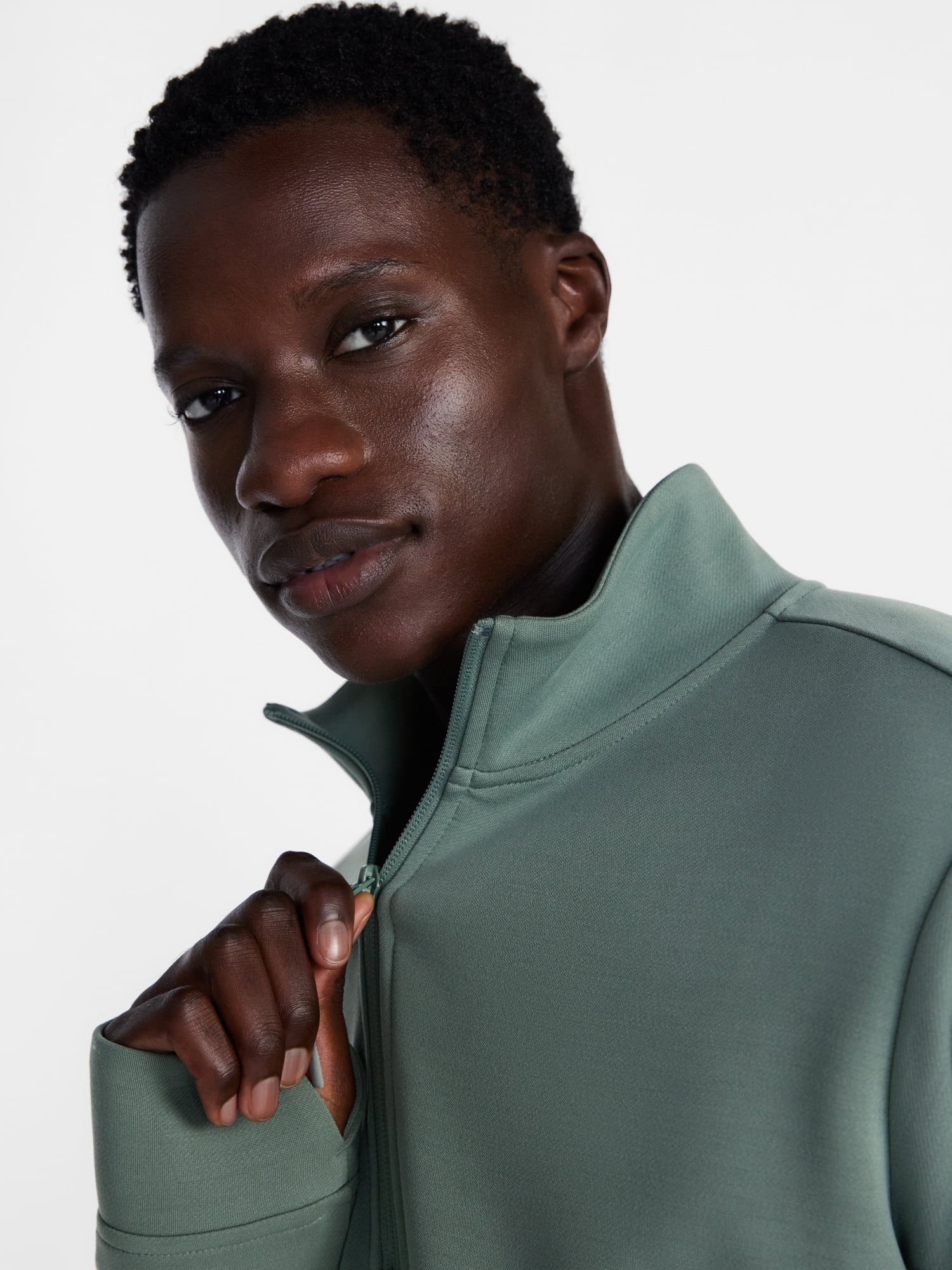 Avia Men's Twill ScubaKnit Quarter Zip Pullover Sweatshirt, Sizes XS-4XLT