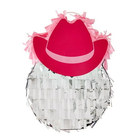 Mini Silver/Pink Disco Cowboy Party Pinata 5.5 x 7.5 by Way To Celebrate