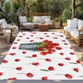 thumbnail image 2 of Red Tulip Flowers Outdoor Rug for Patio/Deck/Porch, Non-Slip Large Area Rug 5 x 8 Ft, Spring Floral Vintage Drum Rustic Indoor Outdoor Rugs Washable Area Rugs, Reversible Camping Rug Carpet Runner, 2 of 8