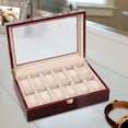 thumbnail image 4 of Caja de reloj organizador elegante caja de exhibición de joyería con para decoración del hogar 12 ranura Zulema Almacenamiento de relojes, 4 of 8