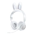 thumbnail image 1 of Tarjeta plegable que brilla intensamente dibujos animados teléfono móvil ordenador Universal Orejas de conejo auriculares inalámbricos Bluetooth auriculares femeninos, 1 of 1
