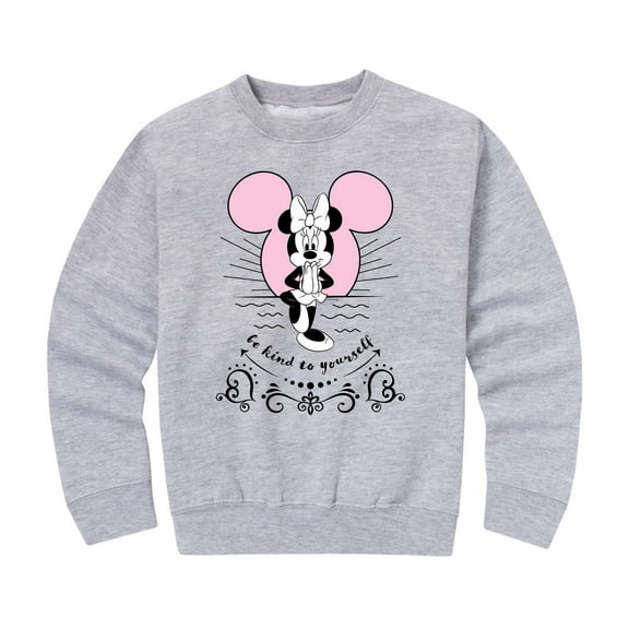 Mickey & Friends - Be Kind To Yourself - Toddler And Youth Crewneck Fleece Sweatshirt