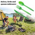 thumbnail image 5 of Sportteer Plastic forks Spoons Set Anti-slip Handle Tableware Set Disposable Tableware forks: 60 Pcs/Set Food Grade High Temperature Resistant Smooth One Piece Molding Outdoor Camping BBQ forks, 5 of 9