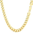 thumbnail image 1 of 14k Yellow Gold Miami Cuban Link Chain Necklace, Width 5mm, 24", 1 of 5
