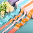 thumbnail image 4 of Unique Bargains 10 Yards 0.8 Inch Elastic Sequins Trim Flat Stretch Sequin Ribbon Strip, White, 4 of 4