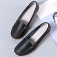 thumbnail image 5 of Miluxas Women's Comfortable Lightweight Leather Penny Loafers Slip-On Cute Business Casual Dress Shoes Work office Flats Everyday Walking Shoes Driving for Women Black 5.5(36), 5 of 8