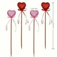 thumbnail image 3 of 10Pcs Valentine's Day Red Glitter Foam Heart Picks, Sparkly Heart Decor Sticks, Cake & Cupcake Toppers, for Wedding Floral Arrangement Home Holiday Party Decorations, 3 of 5