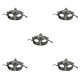 thumbnail image 2 of Sonducket Media cara Retro Masque Masquerade Disfraces Mardi Gras Fiesta veneciana Actuación Cumpleaños Halloween plata antigua Type2 NO2 Sonducket CBP372943, 2 of 5