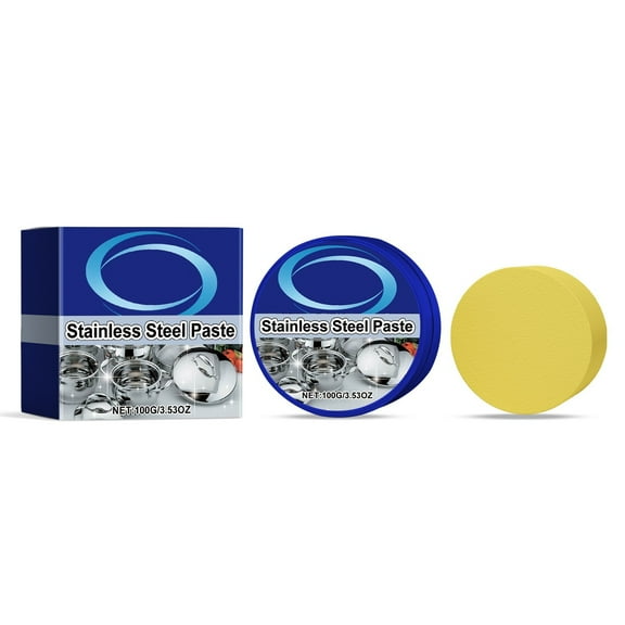 Yonrjhukm Stainless Steel Cleaning Paste, Multifunctional Decontamination Paste for Cookware, Stovetops & Household Items, Powerfully Restores Shine & Polishes with Safe Ingredients